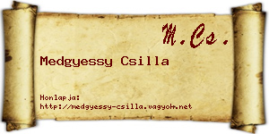Medgyessy Csilla névjegykártya