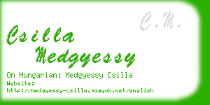 csilla medgyessy business card